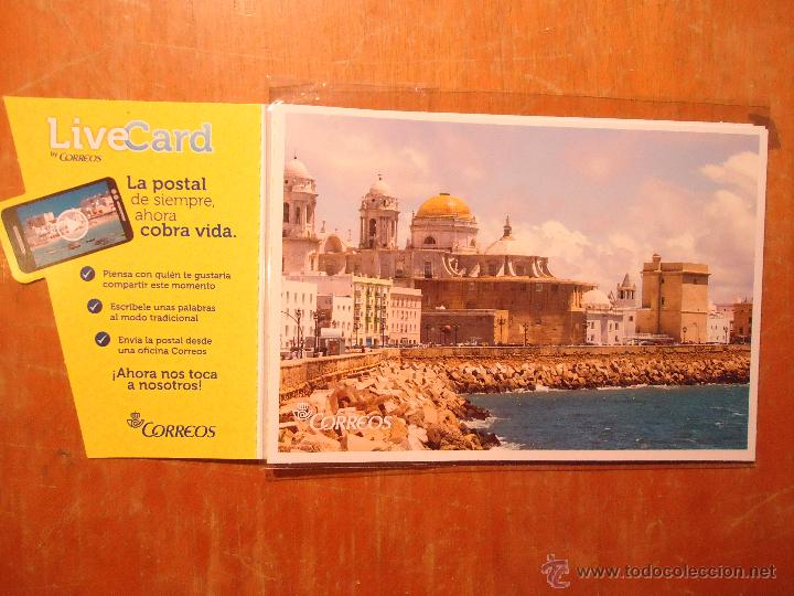 Postkarten: postal de la ciudad de cadiz, con codigo de escaneo para vista online. correos 2015 coleccion leer