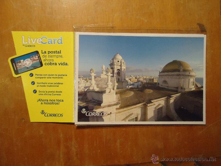 Postkarten: postal de la ciudad de cadiz, con codigo de escaneo para vista online. correos 2015 coleccion leer