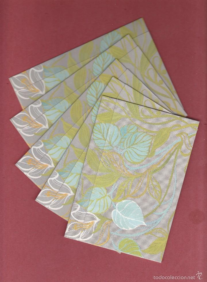 Cartoline: TARJETA TARJETONES - LOTE DE 5 - TIPO SOBRE CON SOLAPA - EXTERIOR DECORADO - CARTULINA - A&Ntilde;OS 70/80