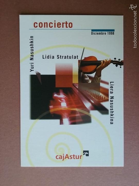 Postcards: POSTAL CONCIERTO YURI NASUSHKIN LIERA NASUSHKINA LIDIA STRATULAT. 1998. M/117 CAJASTUR. CIRCULADA.
