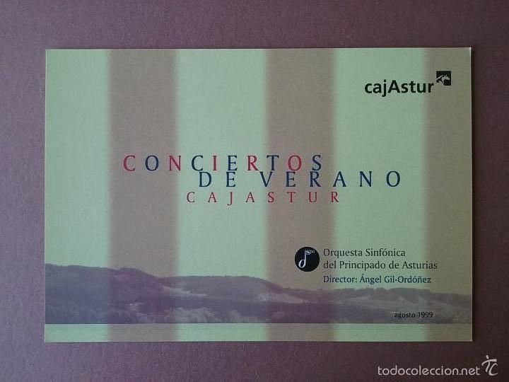 Postcards: POSTAL CONCIERTOS DE VERANO. OSPA. 1999. M/124 CAJASTUR. CIRCULADA.