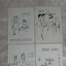 Postales: VENDO 4 TARJETAS POSTALES DE FELICITACIÓN (SIN USAR), DEL AÑO 1971.. Lote 56513928