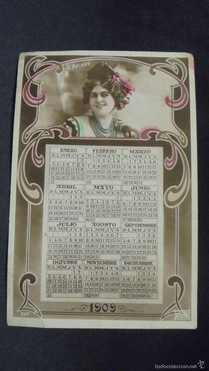 Postkarten: ANTIGUA POSTAL - CALENDARIO 1909 -