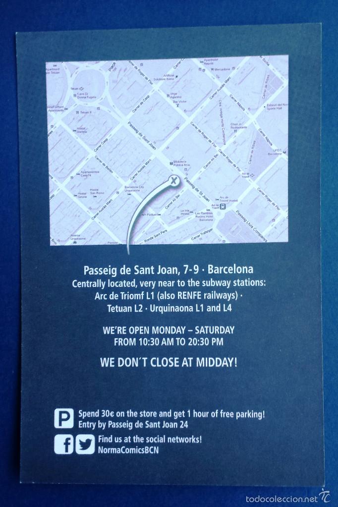 Postales: Flyer Tarjeta Postal NORMA COMICS Barcelona - Foto 2