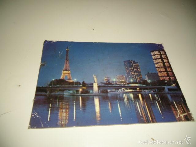 Postales: POSTAL PARIS, LA NUIT- LA TOUR EIFFEL - Foto 1