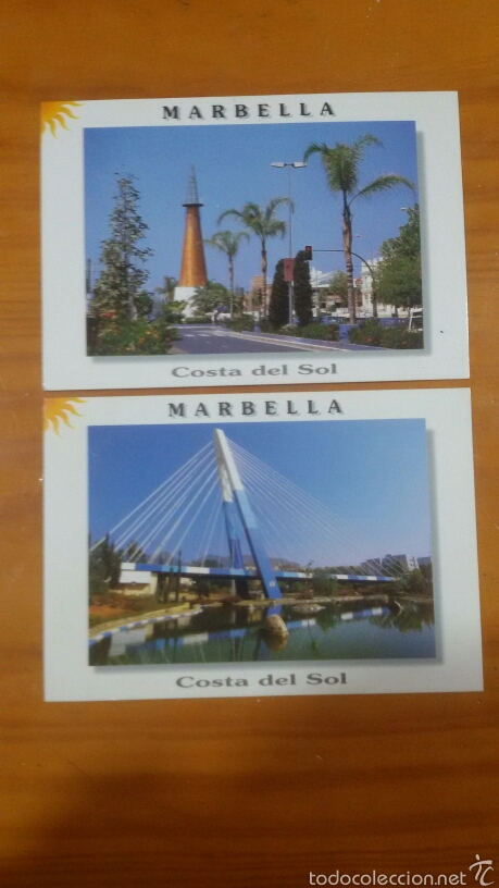 Postales: Lote 2 postales marbella costa del sol - Foto 1