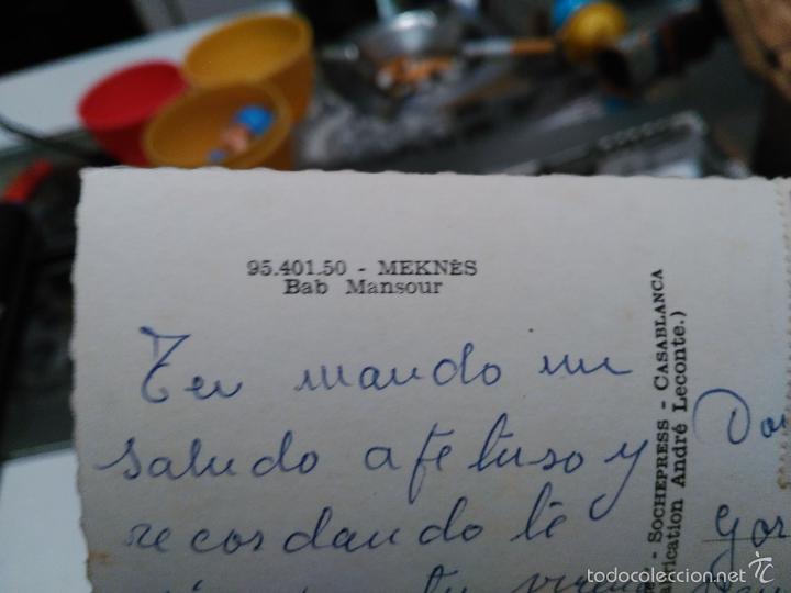 Postales: TARJETA POSTAL CIRCULADA MEKNES A&Ntilde;O 1962 - Foto 2
