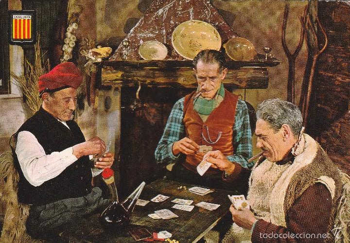 Postcards: POSTAL - CATALUNYA TIPICA - RUMIANT LA JUGADA - N&ordm; 1248 - ED SOBERANAS - A&Ntilde;O 1964 - ESCRITA