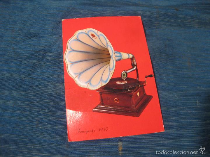 Postales: POSTAL CON UN GRAMOFONO ANTIGUO DE 1930 - Foto 1
