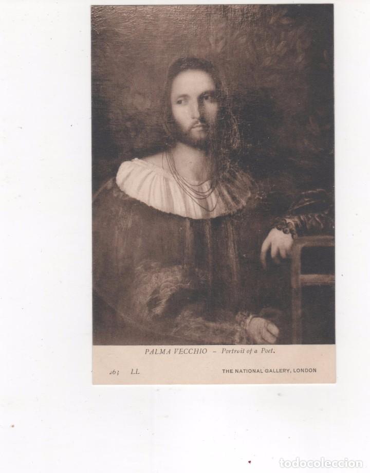 Postales: Palma Vecchio. Retrato de un poeta. - Foto 1