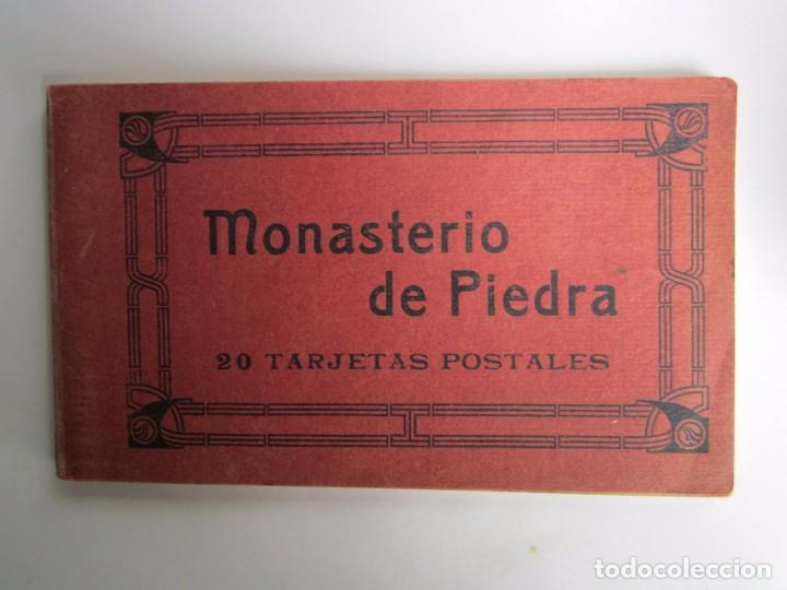 Postales: LIBRITO CON 14 POSTALES ANTIGUAS DEL MONASTERIO DE PIEDRA - Foto 1