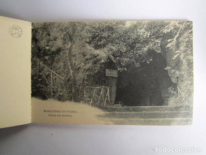 Postales: LIBRITO CON 14 POSTALES ANTIGUAS DEL MONASTERIO DE PIEDRA - Foto 2