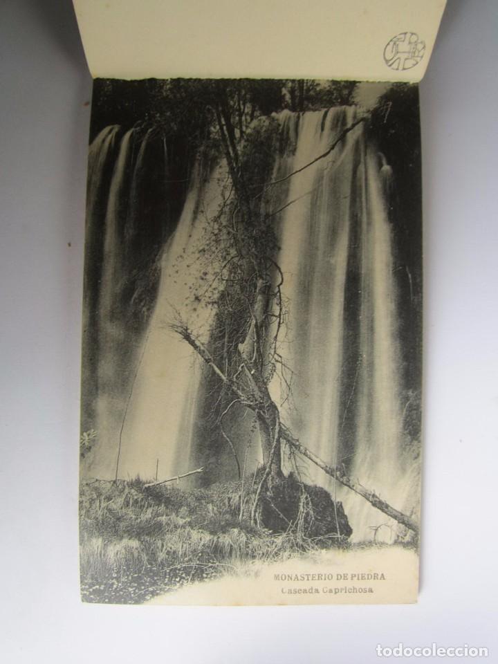 Postales: LIBRITO CON 14 POSTALES ANTIGUAS DEL MONASTERIO DE PIEDRA - Foto 3