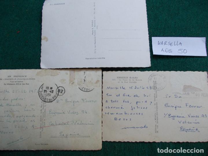 Postales: 3 postales de Marsella a&ntilde;os 50 - Foto 2