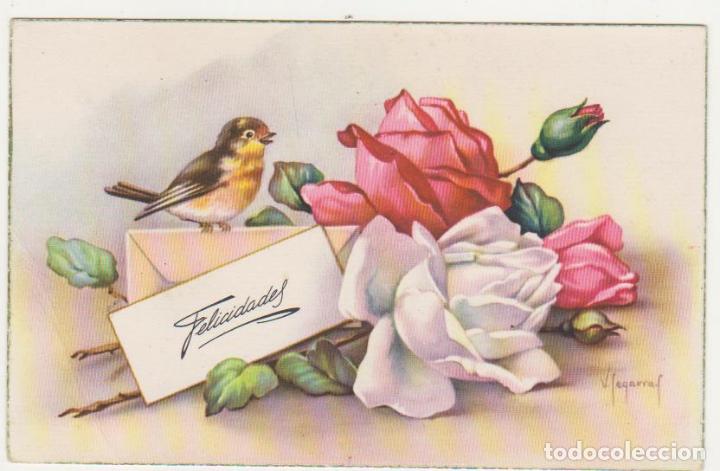 Cartoline: Postal de Felicitaci&oacute;n. Fechada en 1955.