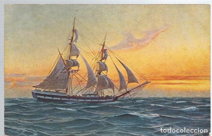 postal antigua -de barco navegando - escrita - Comprar en todocoleccion -  70113825