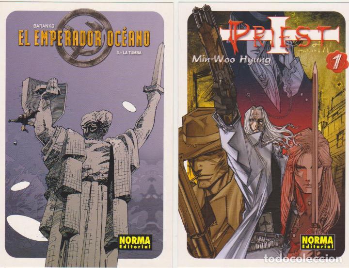 Cartes Postales: Norma Editorial. Lote de 2 Tarjetas Postales: El Emperador del Oc&eacute;ano y Priest 1.