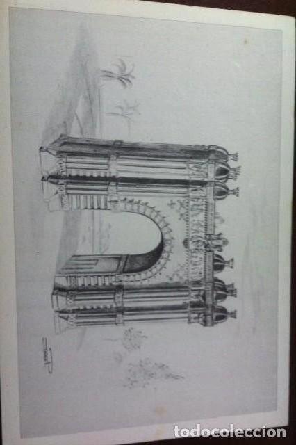 Postales: POSTAL DIBUJO ARCO DEL TRIUMFO EN BARCELONA - Foto 1