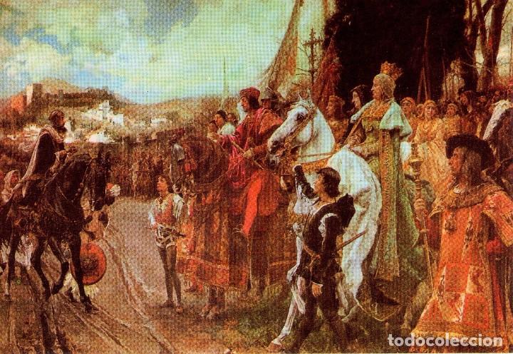 Postales: POSTAL DE GRANADA, LA RENDICION DE GRANADA) REYES CATOLICOS. - Foto 1