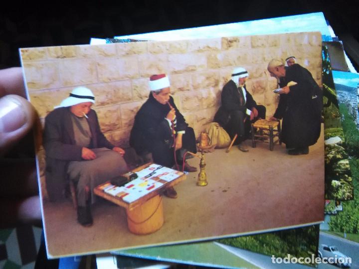 Postkarten: postal - arabe fumant le nargulel . the waterpipe  jerusalem jerusalen