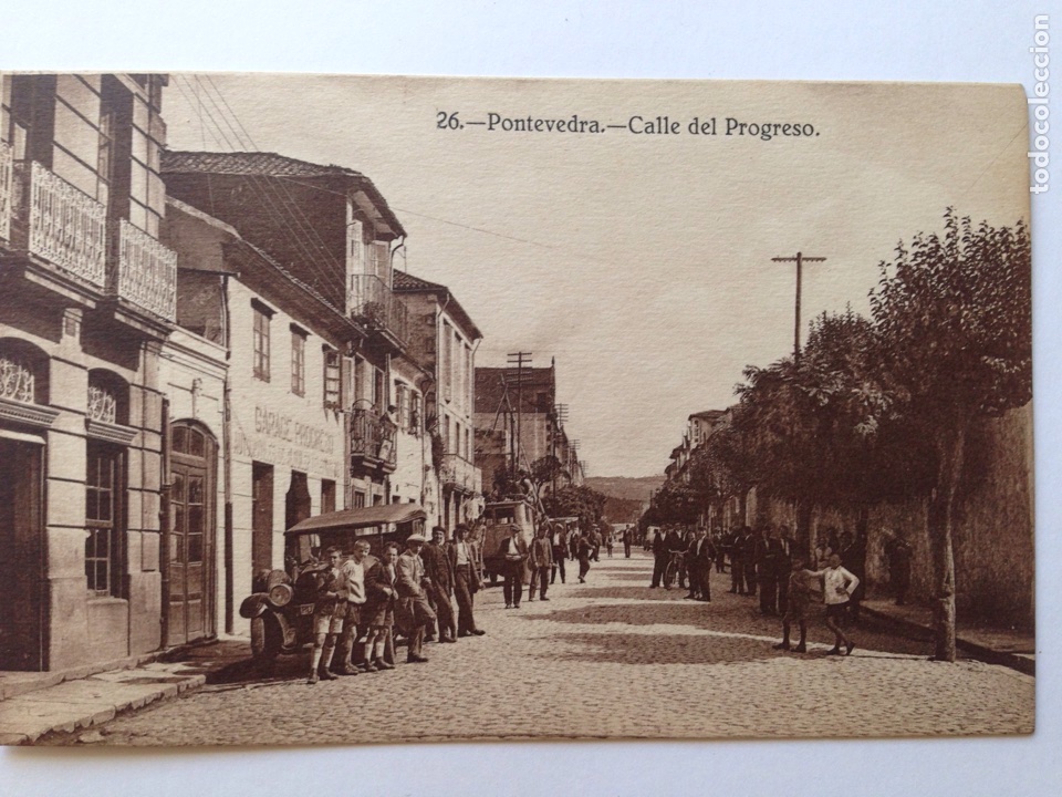 Postales: Pontevedra heliotipia Calle del Progreso (animada) - Foto 2