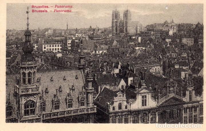 Postales: POSTAL BELGICA- PANORAMA- BRUSELAS - Foto 1