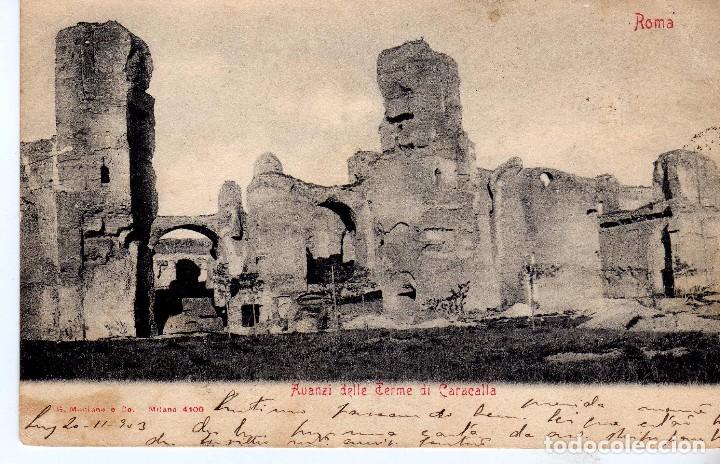 Postales: POSTAL ITALIA- TERMAS DE CARACALLA-A&Ntilde;O 1903
