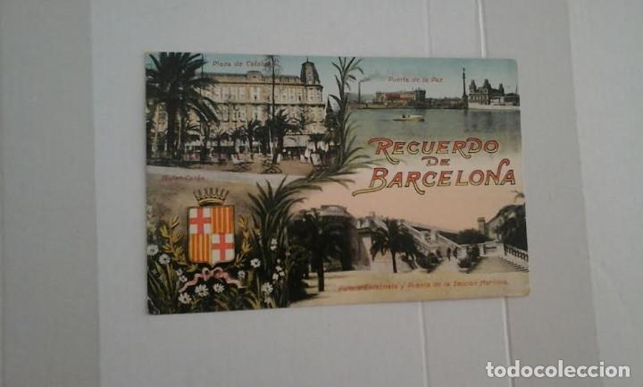Postales: Recuerdo de Barcelona. - Foto 1