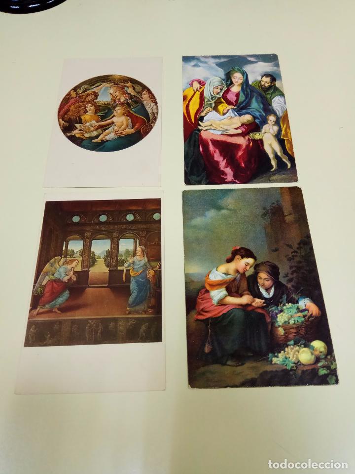 Postales: COLECCI&Oacute;N LOTE DE 4 POSTALES: LA MADONNA DEL MAGNIFICAR, SACRA-FAMILIA .......