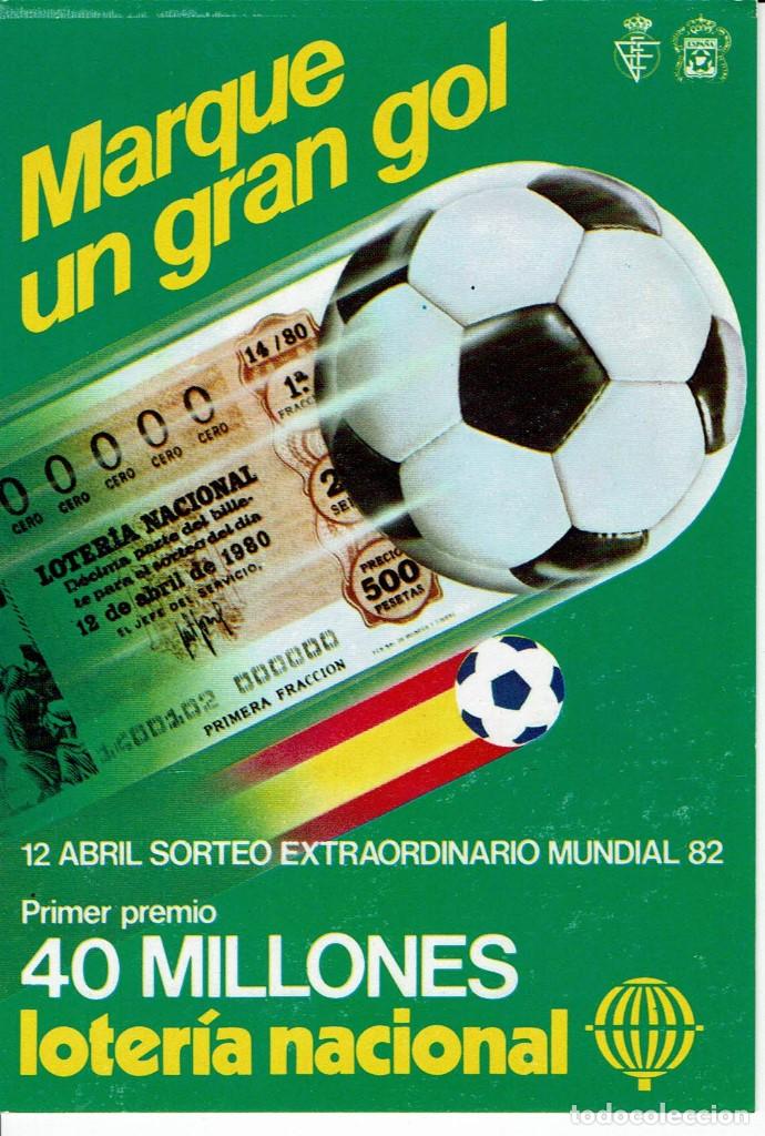 Postales: POSTAL LOTERIA NACIONAL SORTEO MUNDIAL FUTBOL ESPA&Ntilde;A 1982
