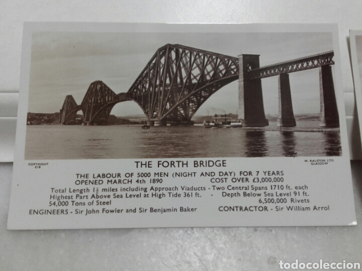 Postales: POSTAL THE FOTH BRIDGE. GLASGOW. - Foto 2