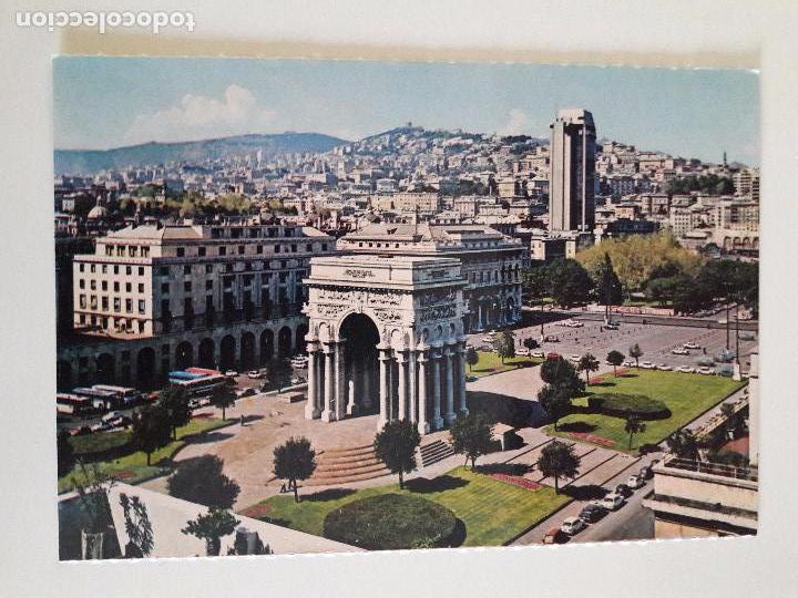 Postkarten: hln-oferta por lotes- postal- italia, genova, plaza de la victoria