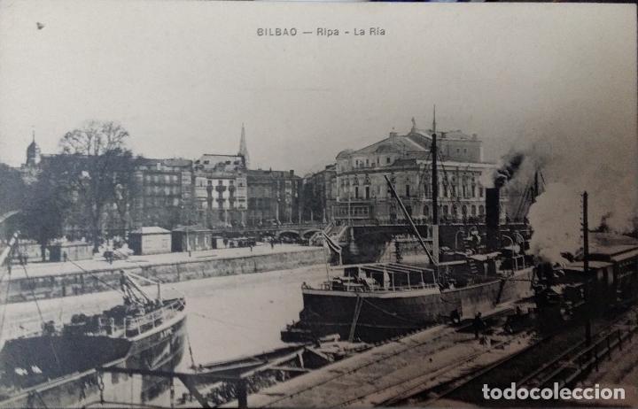 Postales: BILBAO - RIPA - LA RIA (postal en blanco y negro) - Foto 1