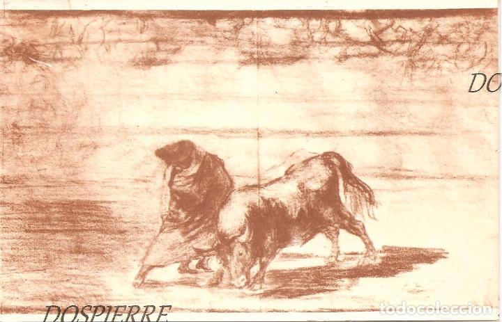 Postkarten: POSTAL, TOROS-TOREO, GOYA, EL DIESTR&Iacute;SIMO ESTUDIANTE DE FALCES, EMBOZADO BURLA AL TORO CON SUS Q