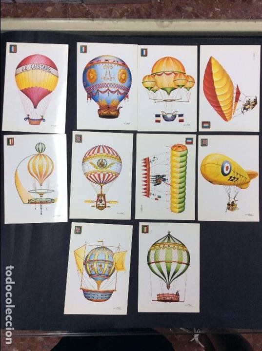 Postales: LOTE 10 postales Postales de oro GLOBOS