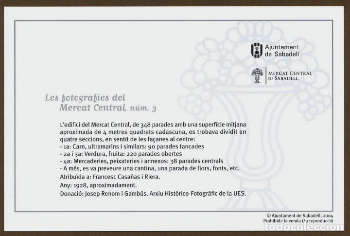 Postales: 4 POSTALES - MERCAT CENTRAL DE SABADELL - Foto 7