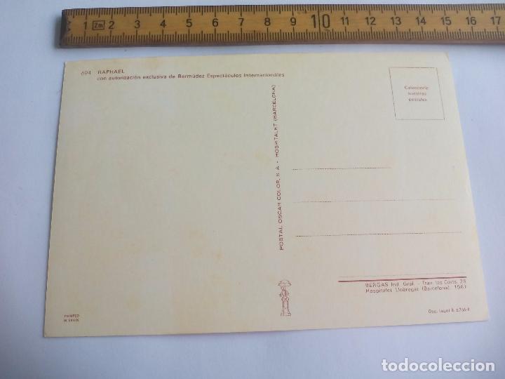 Postales: Tarjeta postal. Raphael. n&ordm; 694. de 1967, Postcard - Foto 2