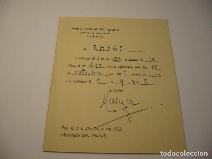 Postales: POSTAL RADIOAFICIONADO HUELVA ESPA&Ntilde;A - Foto 2