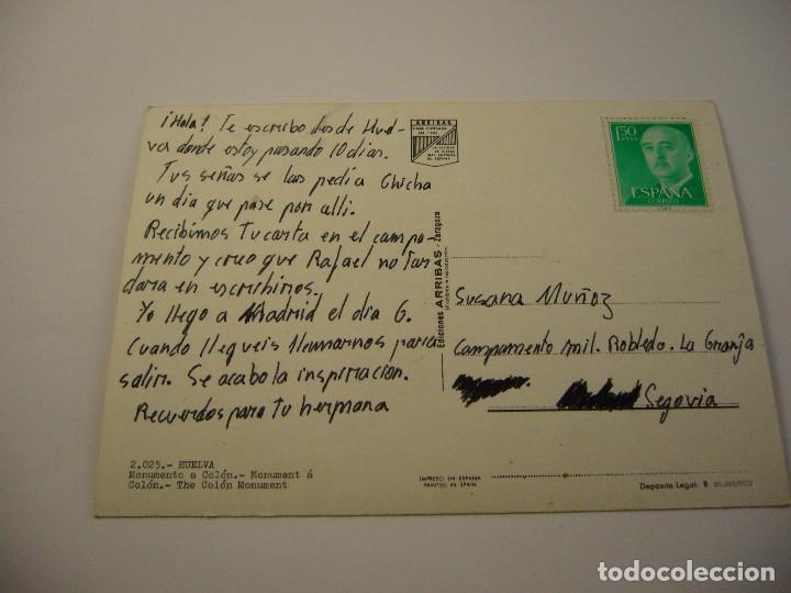 Postales: POSTAL HUELVA 2025 MONUMENTO A COLON - Foto 2