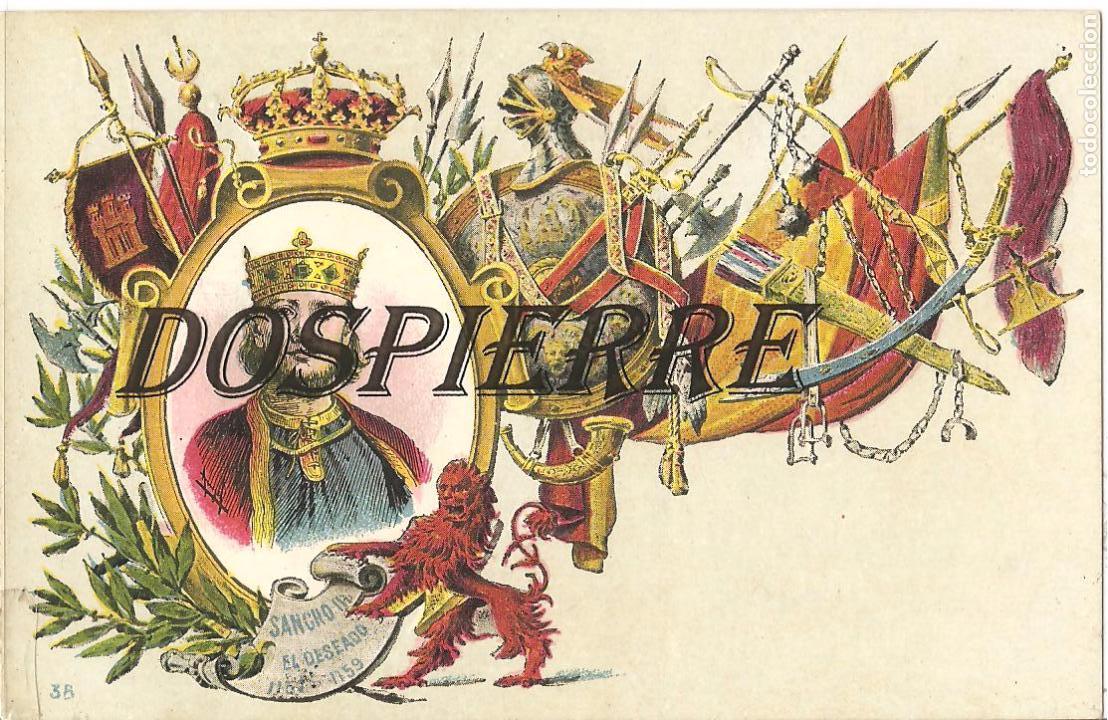 Postales: REY SANCHO III, EL DESEADO, TARJETA POSTAL ART&Iacute;STICA ESPA&Ntilde;OLA, REYES DE ESPA&Ntilde;A, N&ordm; 38
