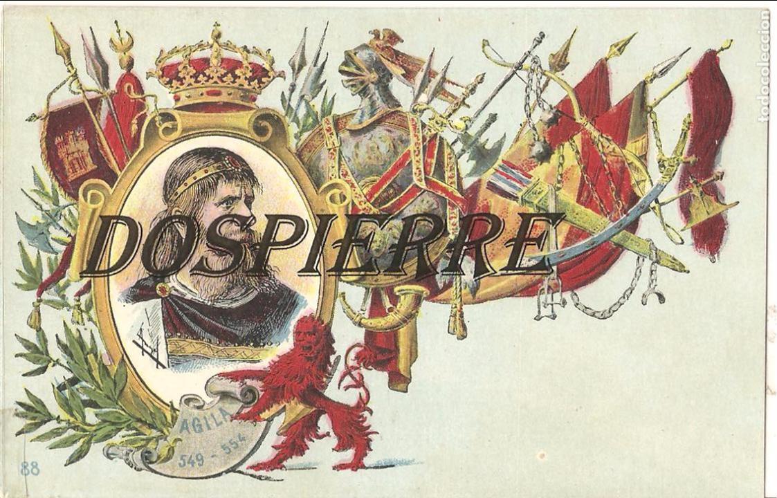 Postales: REY AGILA, TARJETA POSTAL ART&Iacute;STICA ESPA&Ntilde;OLA, REYES DE ESPA&Ntilde;A, N&ordm; 88