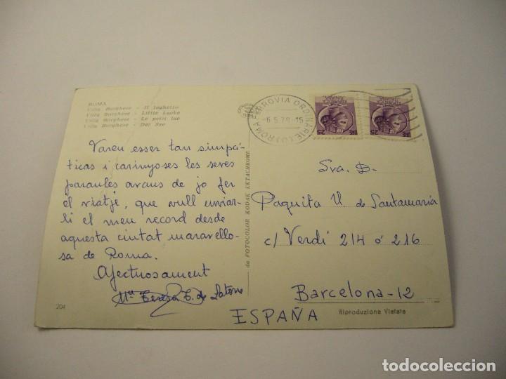 Postales: POSTAL ROMA VILLA BORGHESE ESCRITA - Foto 2