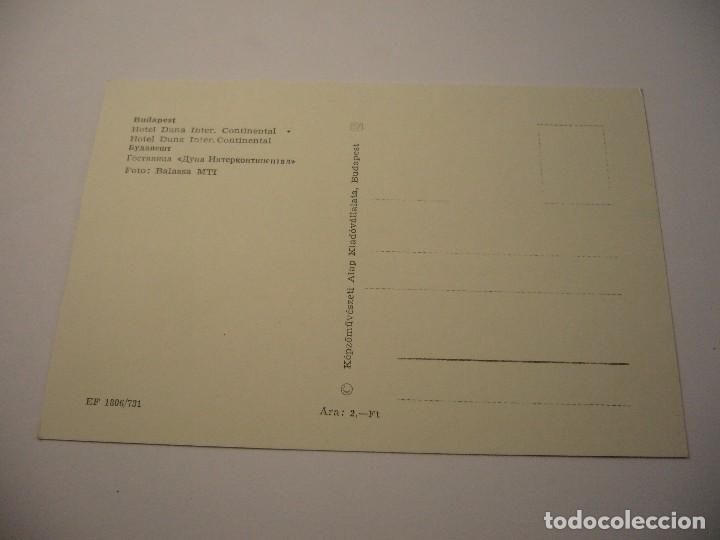 Postales: POSTAL BUDAPEST HOTEL DUNA INTER CONTINENTAL - Foto 2