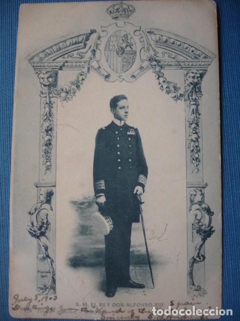 Postales: ALFONSO XIII MONTANER Y SIMON TEXTO EN PIE POSTAL