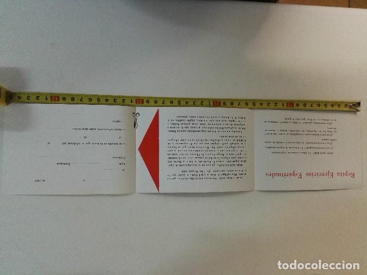 Postales: Curiosa e innovadora Tarjeta de ejercicios espirituales de 1965 - Foto 2
