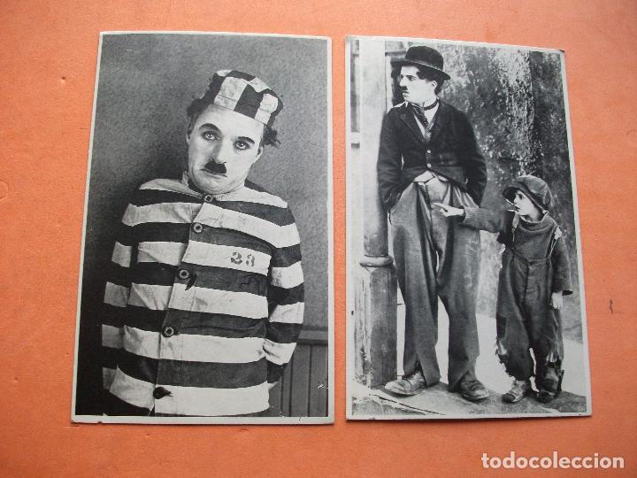 Postales: POSTALES ( 2) CHARLES CHAPLIN   1982 pdeluxe - Foto 1