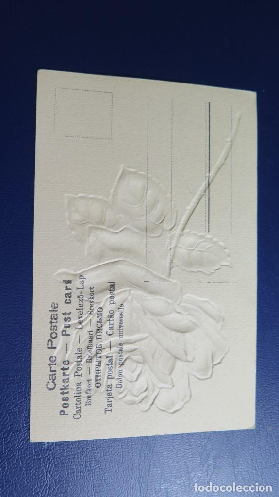 Postales: POSTAL RELIEVE. ROSA. S/C - Foto 3