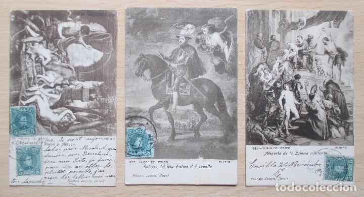 Postales: Lote de 3 tarjetas postales antiguas del Museo del Prado