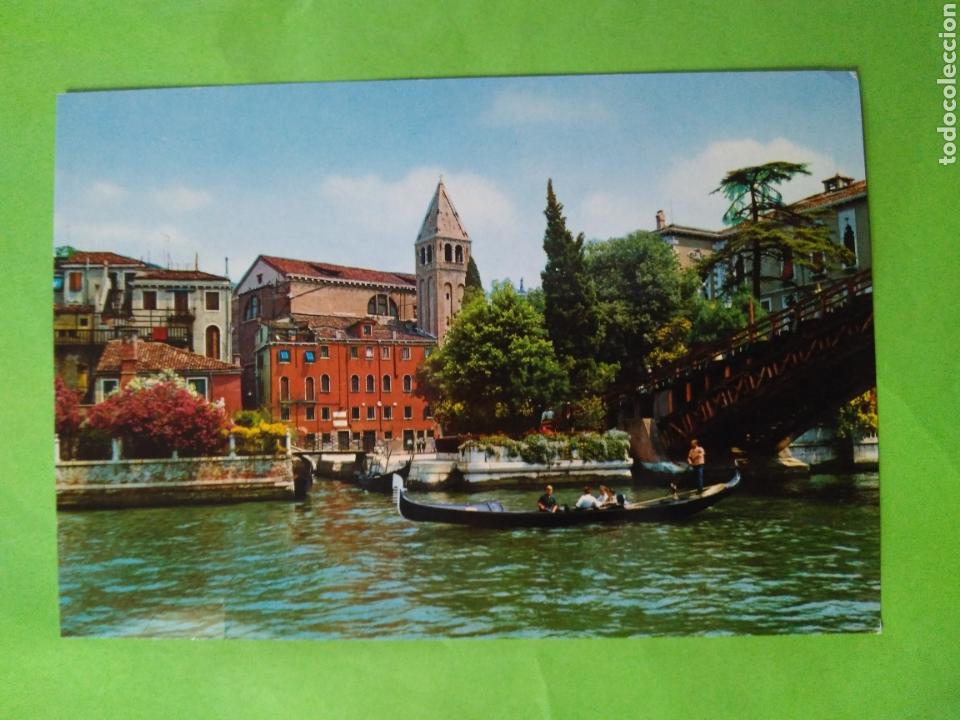 Postales: POSTAL VENEZIA PONTE ACCADEMIA E CHIESA ESCRITA - Foto 1