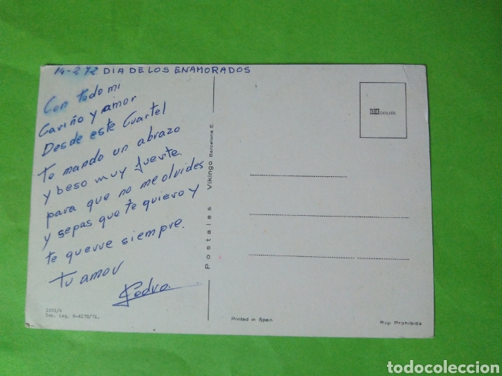 Postales: POSTAL ROSAS 1972 ESCRITA - Foto 2